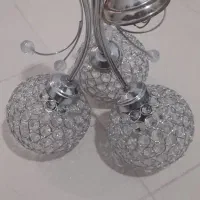 لوستر فلزی کریستالی سالم کم کارکرد درحدنو