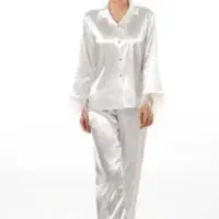 لباس خواب سفید ساتن