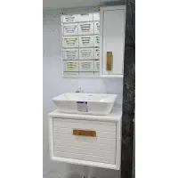 ست روشویی سلنا دسته چوبی