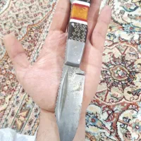 چاقو کلیکسیونی با روکش سنگ قیمتی گهربا