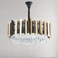 لوستر آگرین قطر ۶۰ کریستالی(تعویض با لوستر کهنه)