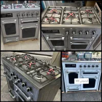 اجاق گاز طرح فر 4و2درب لعاب رویه استیل وشیشه