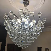 ۲ عدد لوستر کریستالی و دیوارکوب