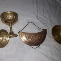 قندان وکاشکول وکاسه چهل کلیدعتیقه|کلکسیون اشیاء عتیقه|کرمانشاه, |دیوار
