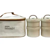 لانچ باکس چهار قلو همراه با کیف عایق