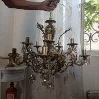 لوستر برنجی 10شاخه