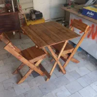 میز صندلی تاشو چوبی|میز و صندلی غذاخوری|گرگان, |دیوار