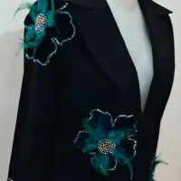 مانتو کارشده|لباس|میانه, |دیوار