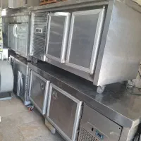 میزکار زیر یخچال تمام استیل