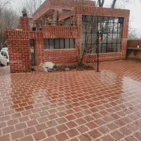 آجر کف فرش قدیمی خشتی سنتی