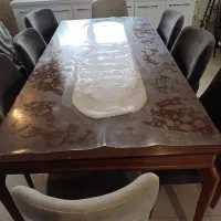 میز غذاخوری هشت نفره به همراه صندلی