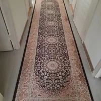 فرش کناره ماشینی و پرده حریر