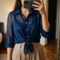 شومیز های حریر شاین دار