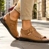 صندل مردانه قهوه ای عسلی / آکبند / دارای سایزبندی|کیف، کفش، کمربند|کرمانشاه, |دیوار