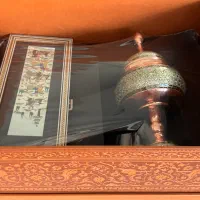 شکلات خوری مسی آقاجانی اصفهان و تابلو خاتم کاری