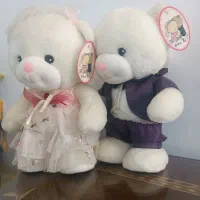 خرس عروس و داماد دکوری تزیینی تندیس ماکت فیگور