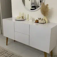 آینه و کنسول ام دی اف سفید