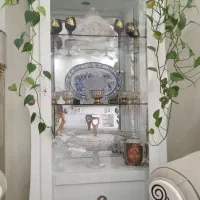ویترین چوبی سفید