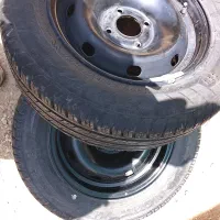 دوحلقه رینگ و لاستیک سایز ۱۴ پژویی درحدصفر