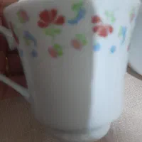 قندان وفنجان چینی نو|ظروف سرو و پذیرایی|کنگاور, |دیوار