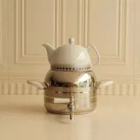 کتری قوری استیل و لعابی