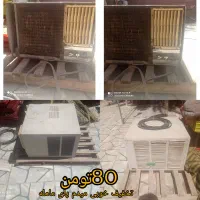 تعدادی وسایل خانه.کلر.توری مرغی.چراغ.میز تلویزیون