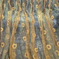 پرده حریر شیشه ای وحریر.حاشیه گیپوری فوری فروشی|پرده، رانر، رومیزی|تهران, هفده شهریور|دیوار