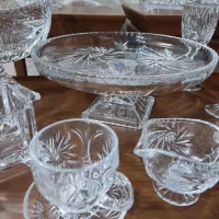 سرویس کریستال کامل خورشیدی 81 تکه پیشدست و پیاله