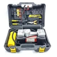 کمپرسور/پمپ باد فندکی دو سیلندر با لوازم