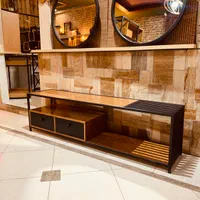 میزتلویزیون چوب و فلز