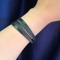 دستبند چرم طبیعی مردانه