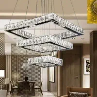 لوستر کریستال مربع