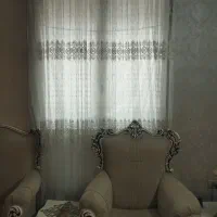 سه عدد پرده با یک والان توری زیبا