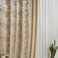 والان پرده مخمل پتینه کرم طلایی|پرده، رانر، رومیزی|تهران, صادقیه|دیوار