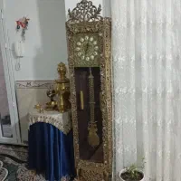 ست برنزی میز تی وی بوفه و ساعت ایستاده|میز تلویزیون|هشتگرد, شهرک راه آهن|دیوار