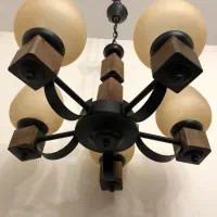 لوستر چوبی نو چهار و پنج شاخه|لوستر و چراغ آویز|تهران, تهرانپارس شرقی|دیوار