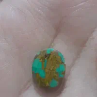 فیروزه رگه طلایی خوشرنگ طلایی اصل نیشابور