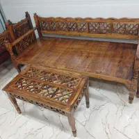 تخت سنتی چوبی گره چینی گیلان|مبلمان خانگی و میز عسلی|بندر انزلی, لیچارگی حسن رود|دیوار