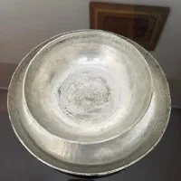 کاسه بشقاب قاجاری مهر دار