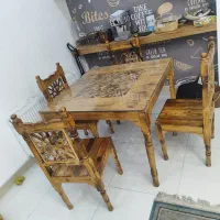 میزو صندلی کاملا چوب سالم وشیک|میز و صندلی غذاخوری|آمل, |دیوار