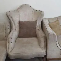 مبلمان راحتی هشت نفره در حد نو|مبلمان خانگی و میز عسلی|لاهیجان, لفمجان|دیوار