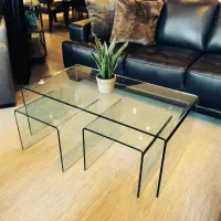 ست جلومبلی شیشه خم با ۲ عسلی - تولیدی