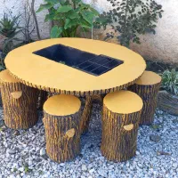 فروش منقل *منقل ومیزوصندلی بتنی تنه درختی