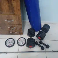 کیسه بوکس دستکش بوکس وزنه دمبل متغیر میله هالتر