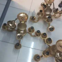 فروش لوستر طلایی طرح برنجی درحد نو