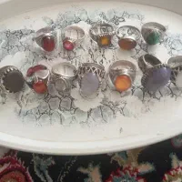 ۱۲عدد انگشترنقره زیبا