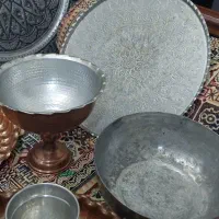 ظروف دکوری و پذیرایی مسی|کلکسیون اشیاء عتیقه|ری, منصوریه منگل|دیوار