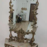 آینه شمعدان تمام برنز سنگین