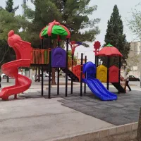 مجموعه بازی پارکی کد۳ تجهیزات تاب سرسره پلی اتیلن