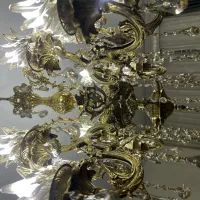 لوستر برنز 6شاخه دوبل|لوستر و چراغ آویز|تهران, شهرک رضویه|دیوار